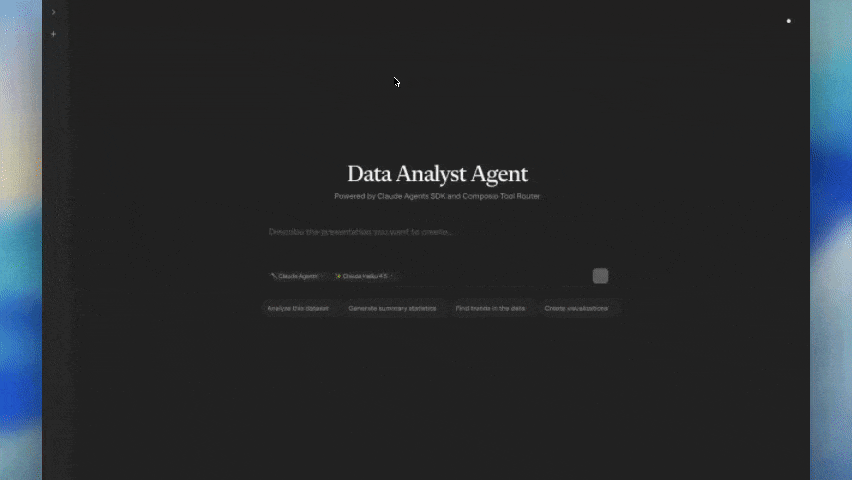 Data Analyst Agent preview